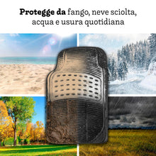 Carica l'immagine nel visualizzatore di Gallery, Tappetini universali per auto, confezione da 4 pezzi (2 anteriori e 2 posteriori), tappetini antiscivolo auto, tappetini
