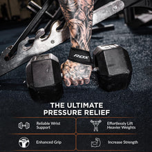 Carica l'immagine nel visualizzatore di Gallery, RDX Straps Palestra, Cinghie Sollevamento Pesi Fascette per Stacchi, 5MM Neoprene Imbottita Supporto Polsa, Gym Fitness 
