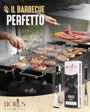 Carica l'immagine nel visualizzatore di Gallery, HORUS 23® Set Barbecue Professionale con Borsa, Guanto e Accessori Barbecue
