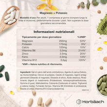 Carica l'immagine nel visualizzatore di Gallery, Magnesio e Potassio + Zinco e Calcio - 180 Compresse Vegane
