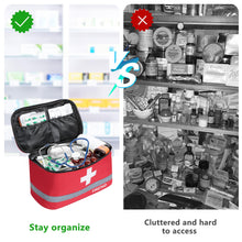 Carica l'immagine nel visualizzatore di Gallery, Romon Borsa Pronto Soccorso Viaggio, Impermeabile Kit di Pronto Soccorso Vuota, Alta capacità Borsa Medica Portatile Spo