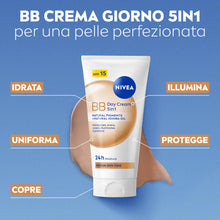 Carica l'immagine nel visualizzatore di Gallery, NIVEA BB Crema Giorno 5 in 1 Colorata, SPF 15, Medium, 2 x 50 ml