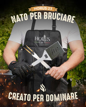 Carica l'immagine nel visualizzatore di Gallery, HORUS 23® Set Barbecue con Grembiule. Guanto Ignifugo e Accessori Barbecue