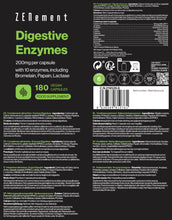Carica l'immagine nel visualizzatore di Gallery, Enzimi Digestivi - 10 Enzimi con Bromelina &amp; Papaina, 180 Capsule