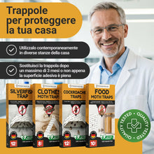 Carica l'immagine nel visualizzatore di Gallery, Proxinova Antitarme Alimentari con 10 Trappole Adesive per Farfalline Dispensa -Trappole Feromoni Farfalline per Monitor