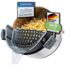 Carica l'immagine nel visualizzatore di Gallery, Netrox Scolapasta Silicone con Clip per Pentole, Ciotole, Accessorio Cucina