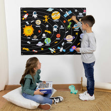 Carica l'immagine nel visualizzatore di Gallery, BONNYCO Sistema Solare per Bambini con 61 Figure in Feltro dei Pianeti