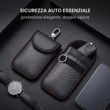 Carica l'immagine nel visualizzatore di Gallery, 2 Pezzi Custodia Faraday per Chiavi Auto, Portachiavi Auto Schermato con Protezione RFID e Segnale Keyless, Antifurto Au