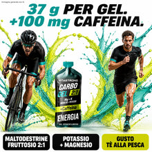 Carica l'immagine nel visualizzatore di Gallery, Carbo Gel 2:1 + Caffeina Gel Energetico Corsa Running Ciclismo Carboidrati