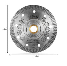 Carica l'immagine nel visualizzatore di Gallery, S&amp;R Disco Diamantato 115 piastrelle. Disco diamantato Gres Porcellanato Piastrelle Ceramica Granito Marmo. Dischi Flessi