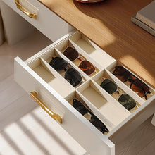 Carica l'immagine nel visualizzatore di Gallery, Pickpiff Organizer Occhiali da Sole, Organizer Occhiali Velluto 8 Scomparti, 35x24x4cm, Beige