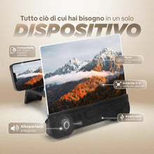 Carica l'immagine nel visualizzatore di Gallery, Lente Ingrandimento Smartphone 16'' con Altoparlanti Bluetooth