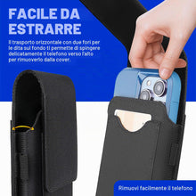 Carica l'immagine nel visualizzatore di Gallery, Gcepls - Custodia per cellulare in nylon con chiusura magnetica, con porta carte ID, custodia da cintura per iPhone 16 P