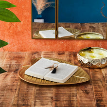 Carica l'immagine nel visualizzatore di Gallery, HOME DECO FACTORY Svuotatasche Foglia Dorata Chiavi e Gioielli Oro