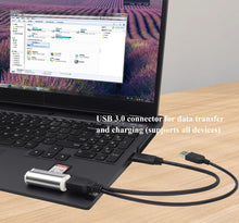 Carica l'immagine nel visualizzatore di Gallery, USB 3.0 A Femmina a Doppio USB 3.0 A Maschio+USB 2.0 A Maschio Extra Power Ricarica e Trasferimento Dati Doppio USB Y Sp