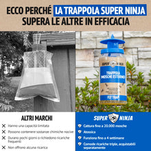Carica l'immagine nel visualizzatore di Gallery, Super Ninja Trappola per Mosche da Esterno Riutilizzabile, con Attrattivo