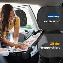Carica l'immagine nel visualizzatore di Gallery, Tendine Parasole Auto Bambini - Protezione Solare 99% Dai Raggi UV - 2 Pezzi 51x31 cm 80g/m2 - Accessori Macchina Per In