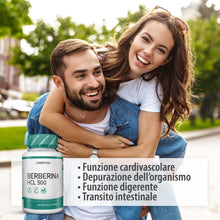 Carica l'immagine nel visualizzatore di Gallery, Berberina | 500 mg HCL - Berberine | 120 Capsule - per 4 Mesi | Regolazione Glicemia - Supporto al Colesterolo e Metabol