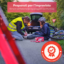 Carica l'immagine nel visualizzatore di Gallery, PURAHELP Kit Pronto Soccorso Auto - Conforme alla Norma DIN 13164