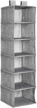 Carica l'immagine nel visualizzatore di Gallery, Amazon Basics Organizer da appendere nell’armadio - 6 ripiani, grigio melange, 30.48 x 5.08 x 30.48 cm