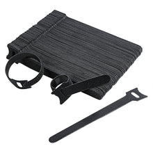 Carica l'immagine nel visualizzatore di Gallery, Amazon Basics Fascette stringicavo regolabili, per organizzare i cavi, 100 pezzi, Nero