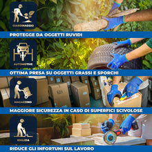 Carica l'immagine nel visualizzatore di Gallery, S&amp;R-12 Paia Guanti da Lavoro protettivi in fibra di nylon con rivestimento in poliuretano, blu, Misura L/9