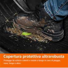 Carica l'immagine nel visualizzatore di Gallery, Amazon Basics 4 unità tappetini in gomma per auto, SUV, camion, per tutte le stagioni, nero