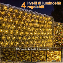 Carica l'immagine nel visualizzatore di Gallery, HeiPard Rete Luminosa 208 LED Verde Esterno 2,5x2m IP67 8 Modi Timer