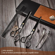 Carica l'immagine nel visualizzatore di Gallery, CIICII Forbici Parrucchiere Professionali, 6,7″ Forbici Capelli (Nero)