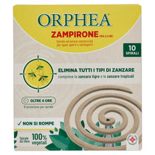 Carica l'immagine nel visualizzatore di Gallery, Orphea, Spirali ad Azione Insetticida e Zanzaricida, Adatto per Ambienti Aperti e Semiaperti, in Fibre 100% vegetali, Ef