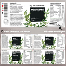 Carica l'immagine nel visualizzatore di Gallery, Multivitaminico – 365 compresse vegane – scorta annuale – preziose vitamine A-Z, vitamina K1 e K2 – senza additivi inuti