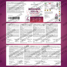 Carica l'immagine nel visualizzatore di Gallery, Bandini® Berberina 1000mg pura alto dosaggio | 180 compresse - Berberin HCl