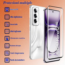 Carica l'immagine nel visualizzatore di Gallery, [2+2 pezzi Vetro Temperato Compatibile con OPPO Reno 12 5G e Fotocamera Pellicola Protettiva,Senza Bolle,Durezza 9H,Anti