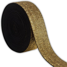 Carica l'immagine nel visualizzatore di Gallery, IPEA Elastico per Cucito LUREX - Corda Elastica da Cucire - 10 METRI - Made in Italy - Nastro Elastico da Cucito 40 mm Brillante per Accessori, Vestiti, Gonne, Borse, Cinture - Fettuccia Piatta - Oro