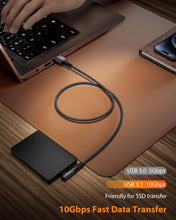 Carica l'immagine nel visualizzatore di Gallery, CONMDEX Cavo USB a USB C Corto Angolare USB3.1 Gen2 20CM 10Gbit/s Cavo Dati Tipo C Android Auto 3.1A QC3.0 da C a C Rica