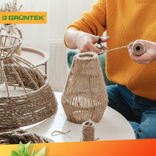 Carica l'immagine nel visualizzatore di Gallery, GRÜNTEK Corda Tiragraffi per Gatti 6mm - Spago per Decorazioni, Orto, Giardinaggio 60 Metri | Corda Sisal in Juta 100% N