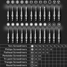 Carica l'immagine nel visualizzatore di Gallery, Set Mini Cacciaviti Precisione 29 in 1 Professionale, Kit riparazioni smontaggio per Occhiali, Orologio, iPhone, iPad, S