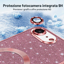 Carica l'immagine nel visualizzatore di Gallery, Kokio Glitter Magnetica Cover per iPhone 17e / iPhone 16e con Cordino, Compatibile con MagSafe, Brillantini Silicone TPU