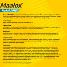 Carica l'immagine nel visualizzatore di Gallery, Maalox Reflurapid Reflusso Gastroesofageo e Bruciore, 40 Compresse