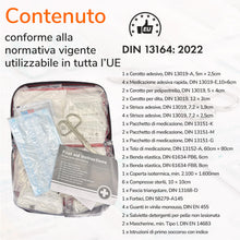 Carica l'immagine nel visualizzatore di Gallery, Upgrade4cars Kit Pronto Soccorso Auto Versione 2026 Norma DIN 13164