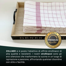 Carica l'immagine nel visualizzatore di Gallery, ZOLLNER 10 Strofinacci - canovacci in cotone 50x70 cm - burrazzi da cucina assorbenti e resistenti - a quadretti bianchi