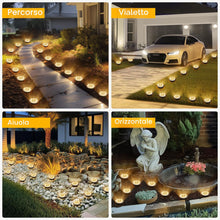 Carica l'immagine nel visualizzatore di Gallery, Solpex Luci Solari Giardino all'aperto, confezione da 10 mini luci solari da terra, impermeabili,ad energia solare, illu