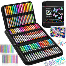 Carica l'immagine nel visualizzatore di Gallery, Melifluo Penne Gel Colorate Glitterate, Set da 120 Pezzi