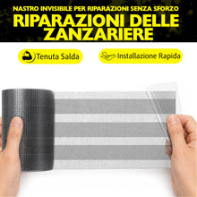 Carica l'immagine nel visualizzatore di Gallery, Nastro Adesivo Nero per Riparazione Zanzariere - Extra Resistente Nero - 10cm x 150cm per Zanzariere e Zanzariere Antiza