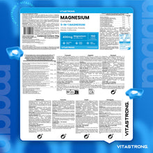 Carica l'immagine nel visualizzatore di Gallery, MAGNESIO COMPLETO 400mg - 5 in 1 - Magnesio Bisglicinato + Citrato + Pidolato + Malato e Carbonato – Integratore Antistr