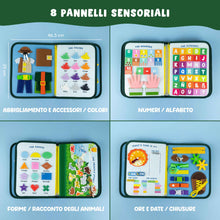 Carica l'immagine nel visualizzatore di Gallery, BONNYCO Montessori Busy Board di Feltro Giochi Montessori Didattici, Pannello Sensoriale Bambini Montessori Board Valigetta Montessori | Giochi Bambini Bimba Bimbo Regalo Bambino Compleanno Natale