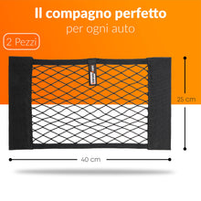 Carica l'immagine nel visualizzatore di Gallery, Upgrade4cars Rete Bagagliaio Auto con Velcro 2 Pezzi 40 x 25 cm Accessori