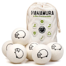 Carica l'immagine nel visualizzatore di Gallery, Hanamura XXL Palline per Asciugatrice - Set da 6-100% Lana Neozelandese