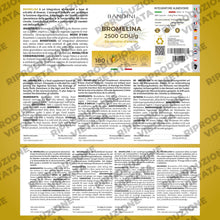 Carica l'immagine nel visualizzatore di Gallery, Bandini® Bromelina Forte 180 capsule gastroresistenti - 2500 GDU (1.000mg)