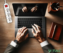 Carica l'immagine nel visualizzatore di Gallery, V-TAC Multipresa Elettrica 9 PRESE con Interruttore e Cavo 1,5mt - 6 Prese Laterali 10/16A Bipasso e 3 Frontali 10/16A B